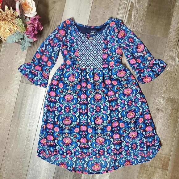 Faded Glory Fg Fashion Boho Hi-Low Dress Girl's Small (6-6X) - Picture 1 of 11